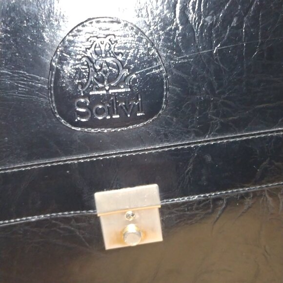 Men or Women's Leather Brief Case by Italian designer Salvi - Picture 8 of 13